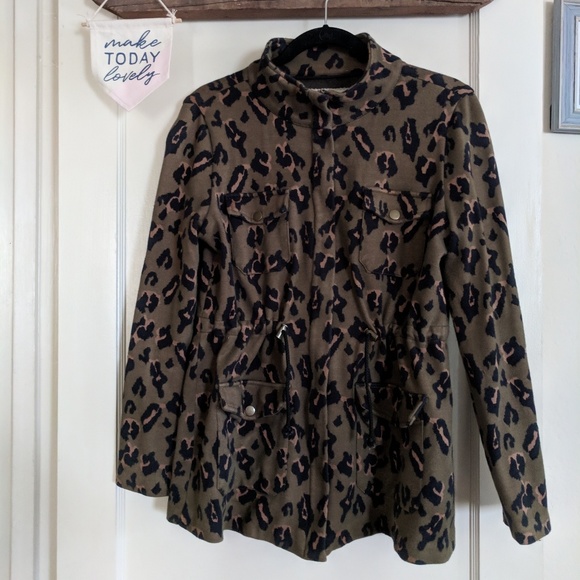 anthropologie leopard jacket